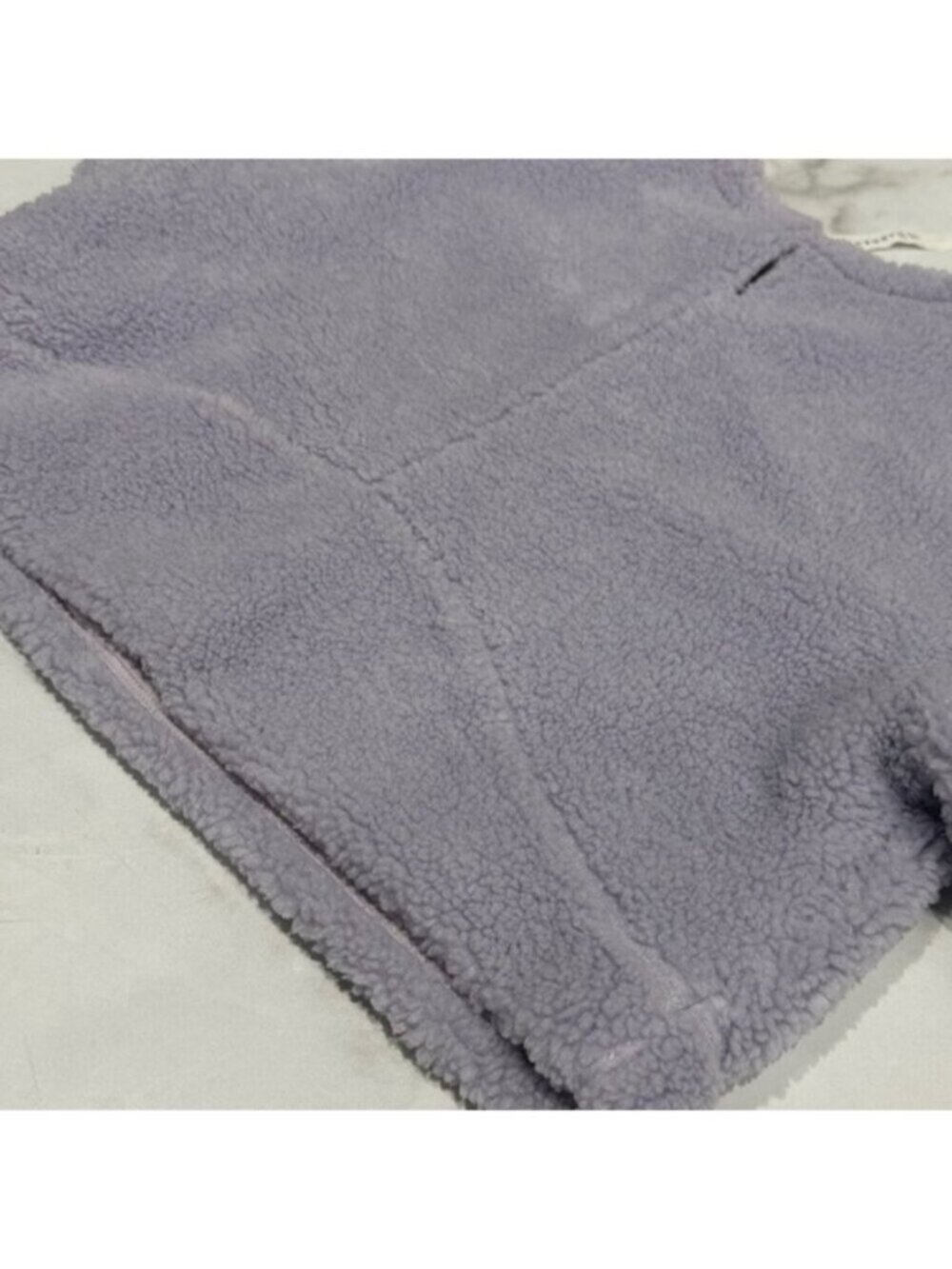 Lululemon Women's Lavender Textured Fleece Embroidered Logo Sleeve Shirt Size 6 - Picture 10 of 11